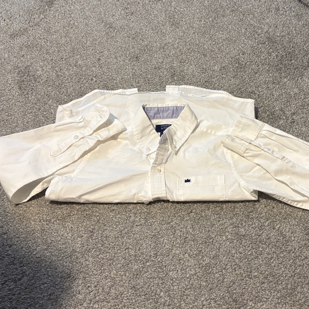 Crown & Ivy Cream Button-Up Shirt
